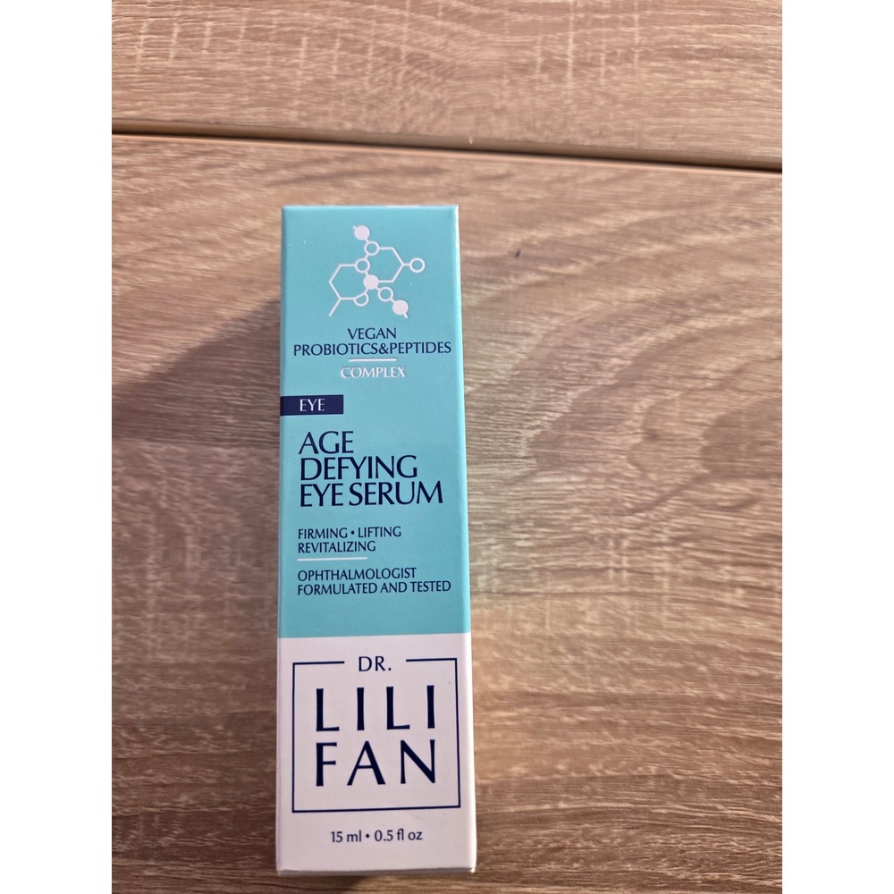 Dr. Lili Fan Age Defying Eye Serum 15ml 0.5oz Vegan Probiotics Peptides Complex